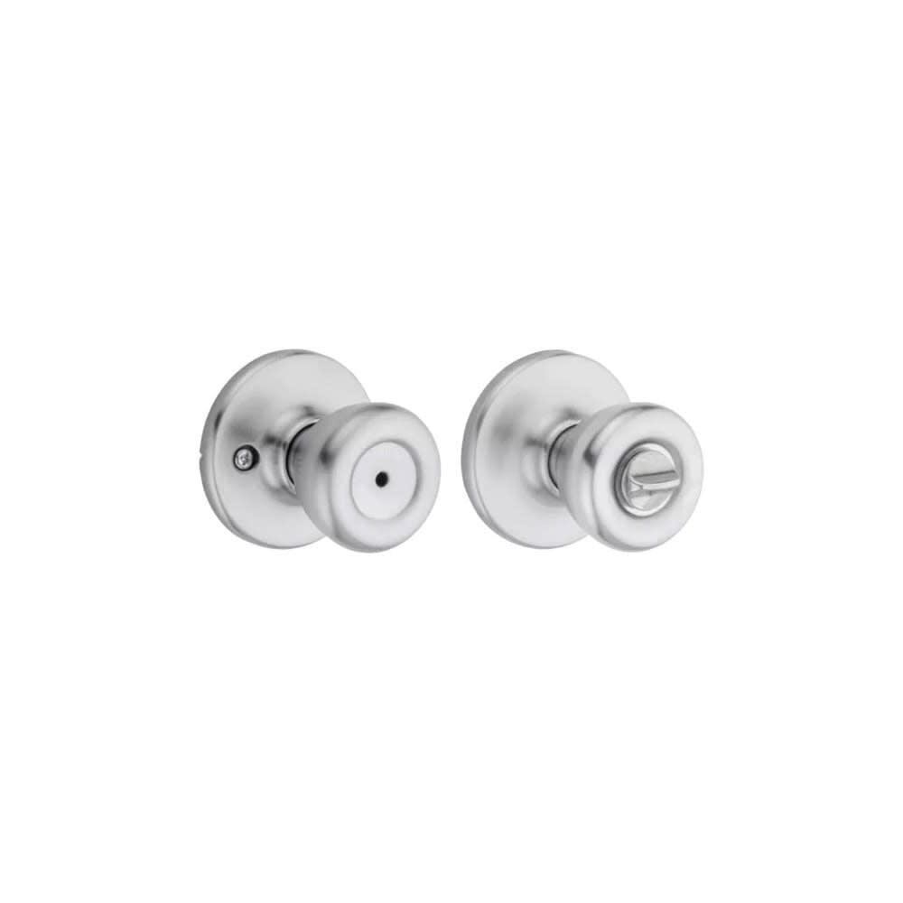 Kwikset Satin Chrome Bed/Bath Tylo Privacy Door Knob Set – 93001-871