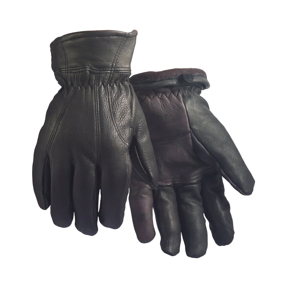 Hand Armor Grain Deerskin Fleece Gloves Black 3X, large image number 1