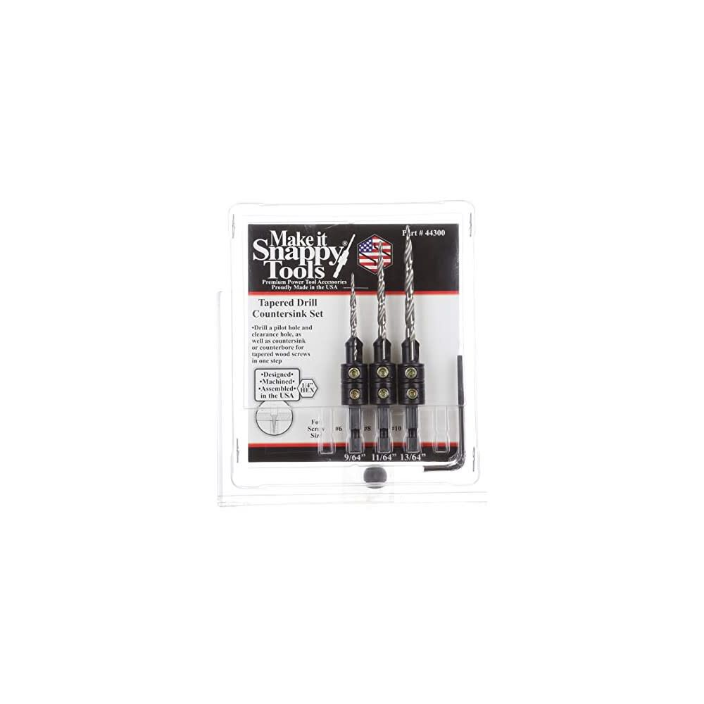 Make It Snappy Drill Bit 1 4in Hex Tapered Drill Countersink Set