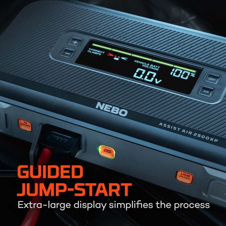 Nebo Assist Air 2500XP 12 V 2500 A USB-C Black/Orange Jump Starter, large image number 5
