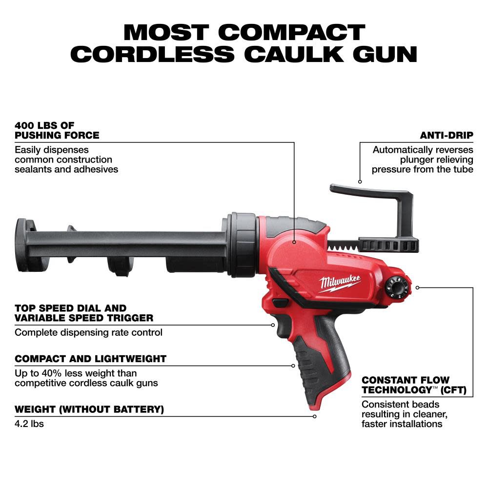 M12 caulk gun 2025 bare tool