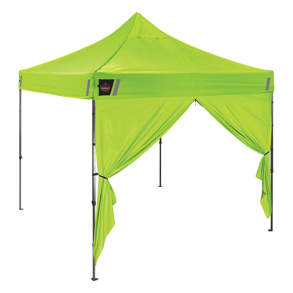 Ergodyne 10 Ft x 10 Ft Enclosed Pop-Up Tent Kit Hi-Vis Green, large image number 11