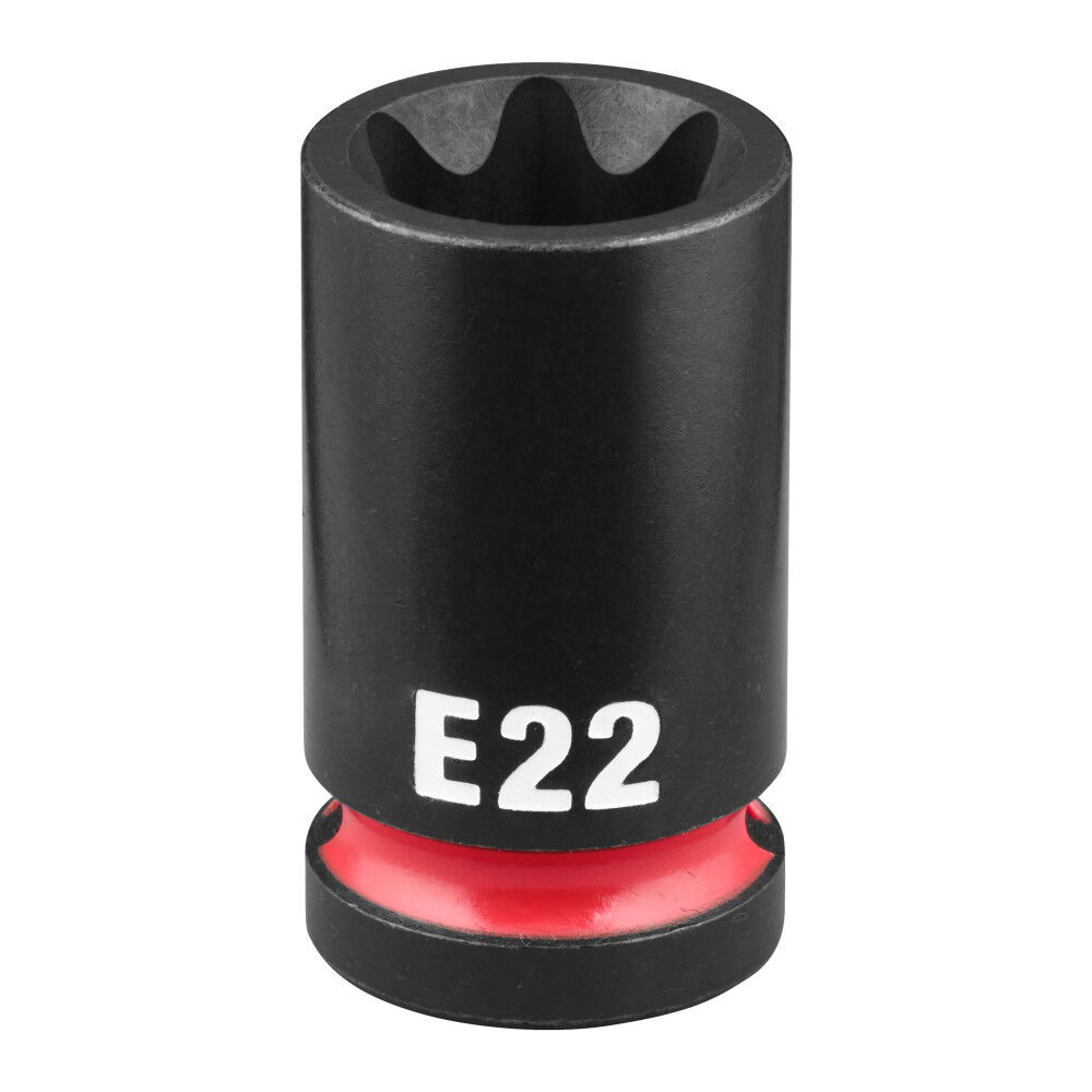 Milwaukee SHOCKWAVE Impact Duty 1/2 Inch Drive E-Torx E22 Bit Socket - 49-66-7389