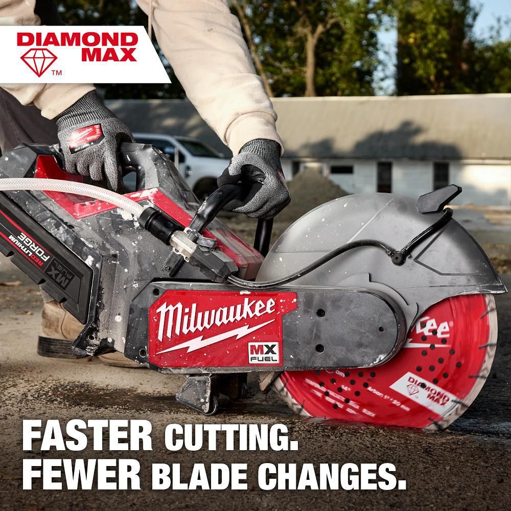 Milwaukee DIAMOND MAX 9 Inch Segmented Turbo Rim Diamond Blade for Reinforced Concrete, Stone, and Asphalt, large image number 5