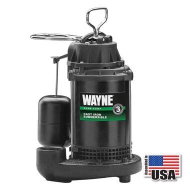 Wayne Water Systems 1/2HP Cast Iron Submersible Sump Pump, large image number 0