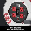 CRAFTSMAN 50 Foot Retractable Extension Cord Reel with 4 Outlets, small image number 5