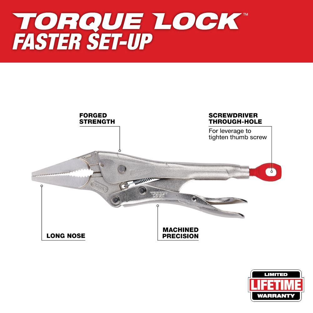 Milwaukee 9inch TORQUE LOCK Long Nose Locking Pliers, large image number 2