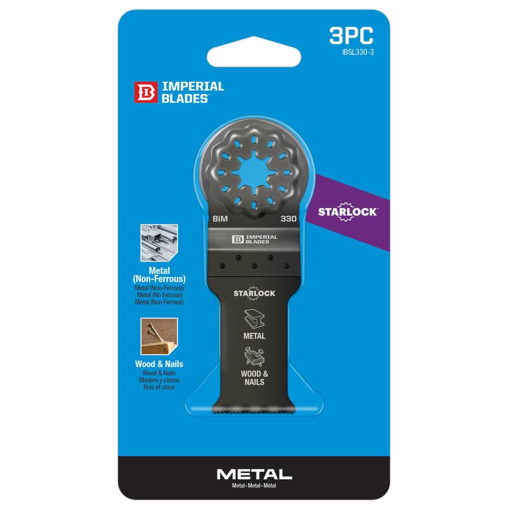 Imperial Blades Starlock 1 1/8in Standard Metal Blade 3pc, large image number 3