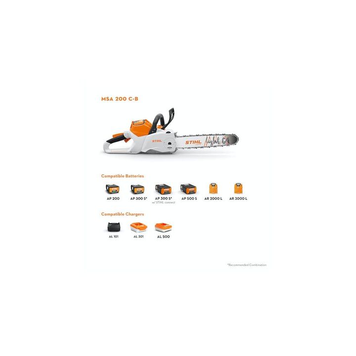 Stihl MSA 200 C-B 16 Inch Bar Battery-Powered Chainsaw (Bare Tool), large image number 2