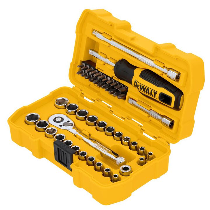 DEWALT 1/4 Inch Drive Mechanics Tool Set 50 Pieces, large image number 4