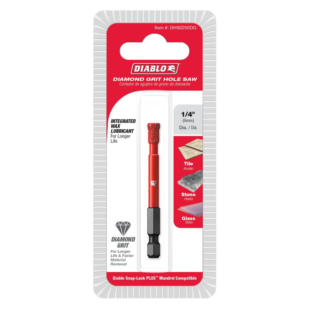 Diablo Tools 1/4in Diamond Grit Hole Saws DHS0250DG from Diablo Tools