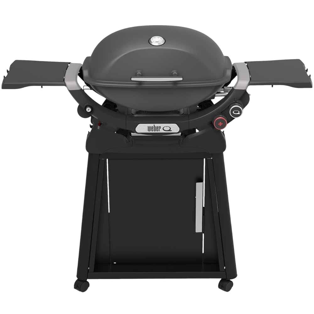 Weber Q2800N Gas Grill (Liquid Propane) with Stand Bundle, Charcoal Grey – 1500393