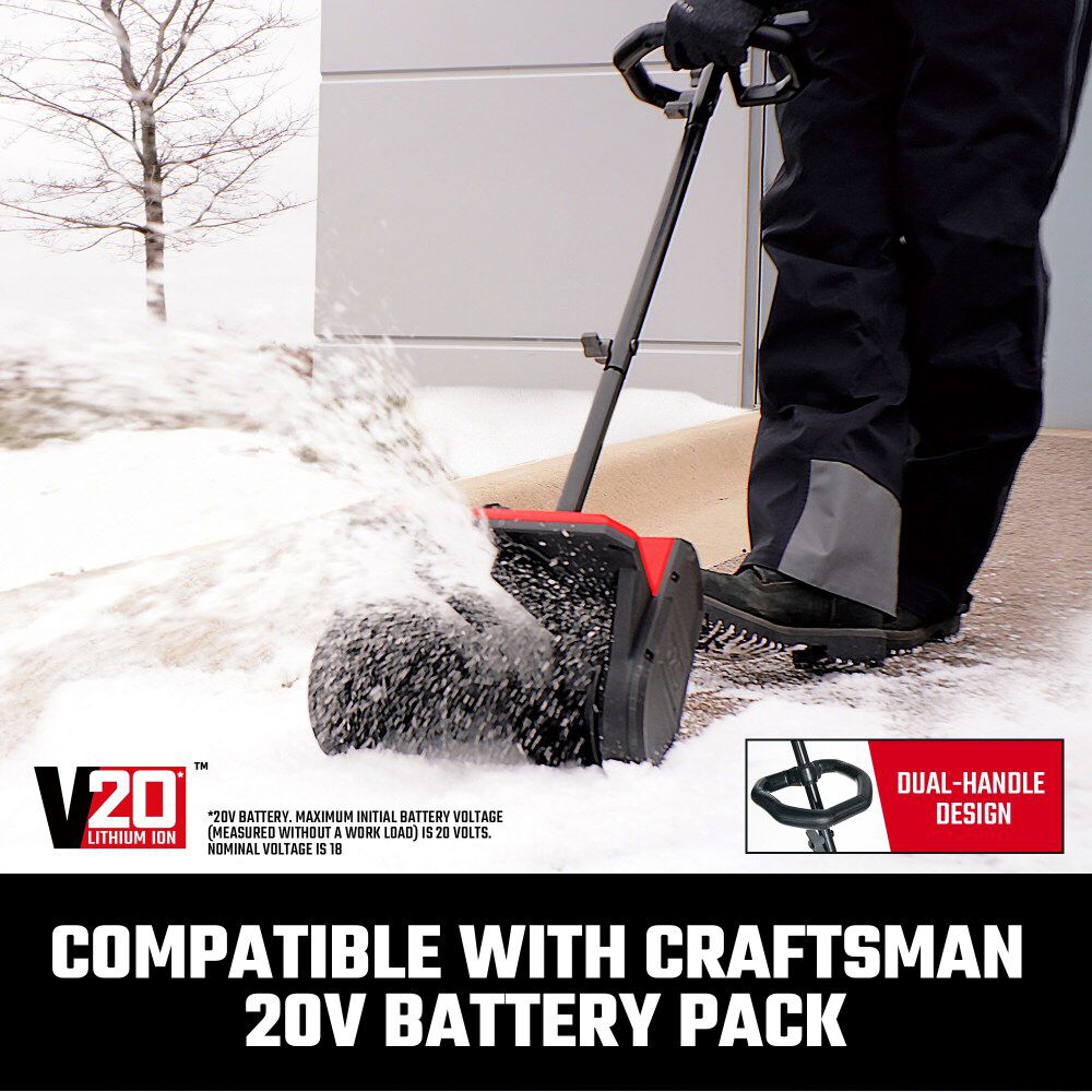 CRAFTSMAN 10 Inch 20V Single Stage Battery Powered Snow Shovel Thrower Kit, large image number 6