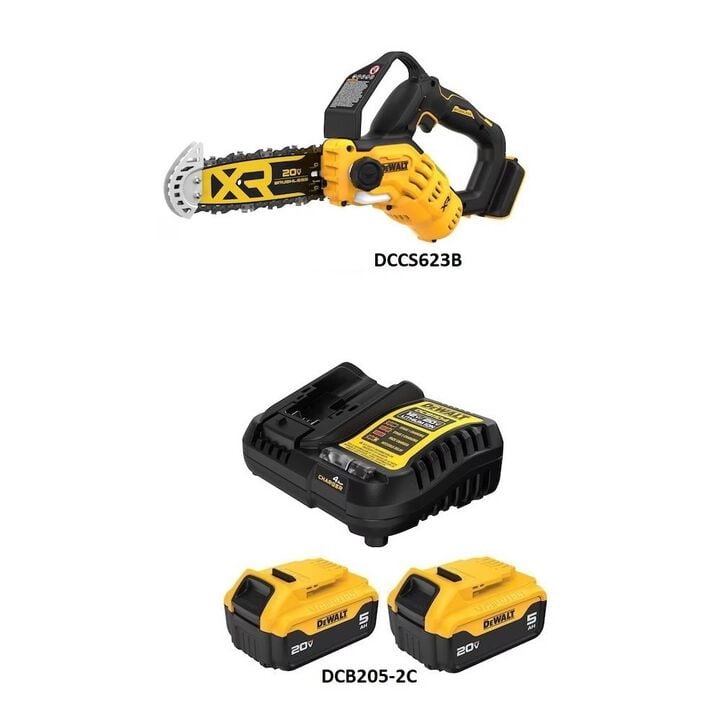 DEWALT 20V MAX Cordless Pruning Chainsaw & Starter Kit Bundle, large image number 1