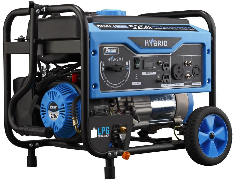 Pulsar Products 5, 250 Watt Dual Fuel 50-State Portable Generator – PG5250B