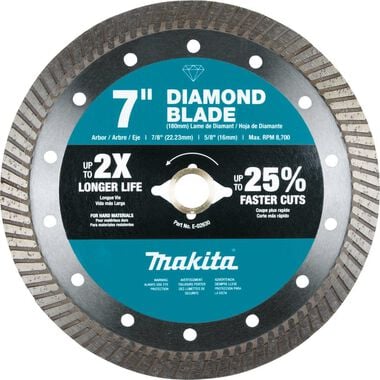 Makita 7in Diamond Blade Turbo Hard Material