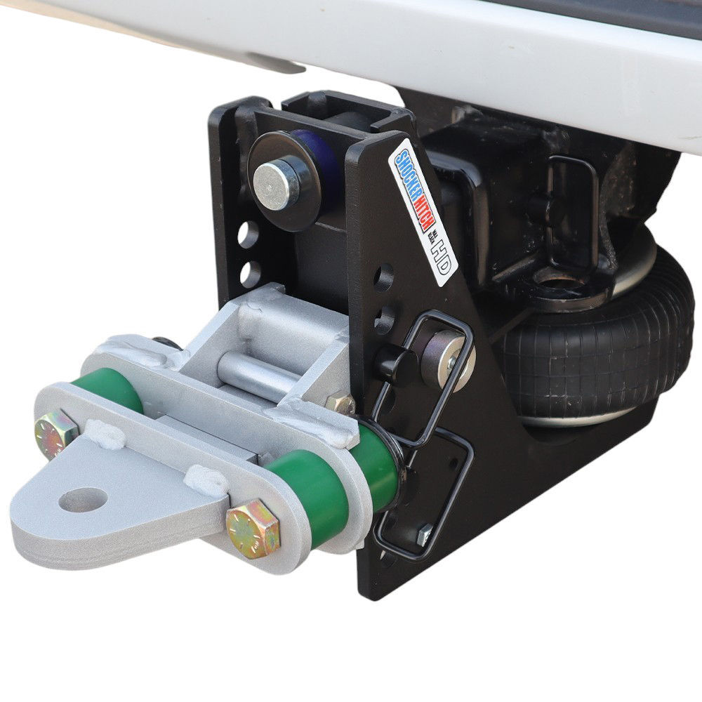 Shocker Hitch HD 20K Max Black 2.5 Inch Air Receiver Hitch & Quad Cushion Drawbar with 1 Inch Hole, large image number 1