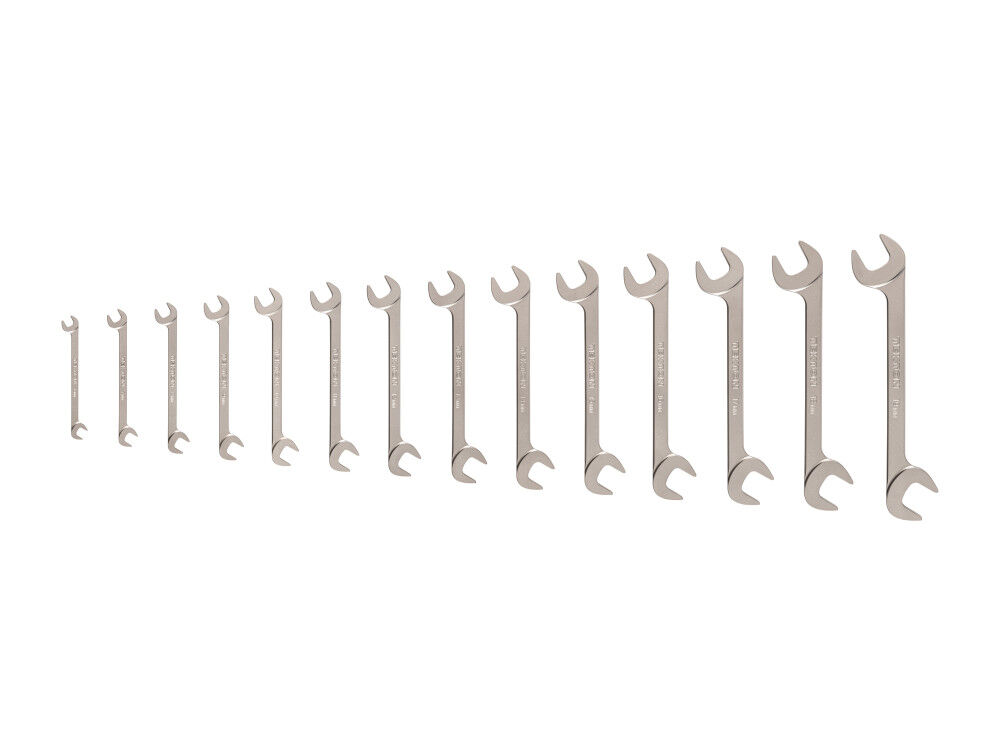 Tekton Angle Head Open End Wrench Set, 14-Piece (6-19 mm), large image number 1