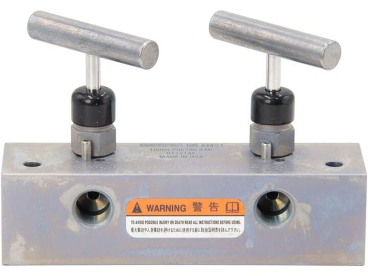 Enerpac 3/8 Inch NPTF 2-Way 5-Port Hydraulic Manifold, large image number 1
