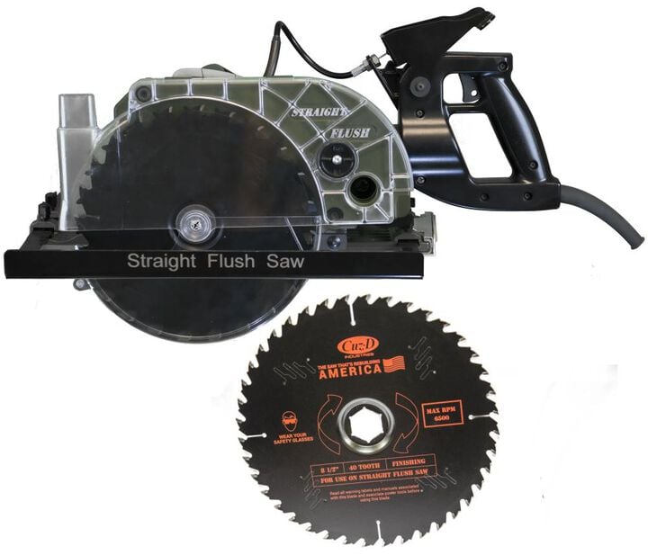 Cuz-D Straight Flush Cut Saw & 8 1/2 Inch & 40 Tooth Carbide Tipped Blade