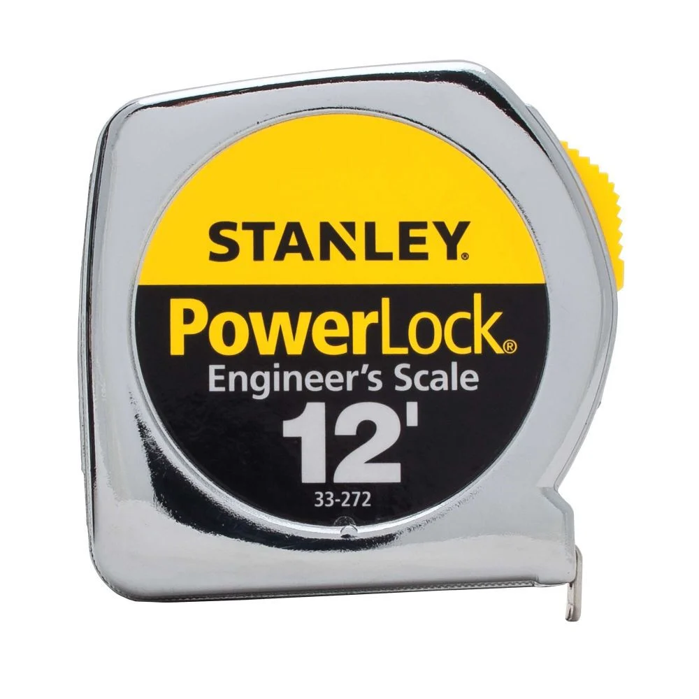 Stanley Powerlock Decimal Tape Rule Tape Measure 1/2 Inch x 12 Ft., large image number 1