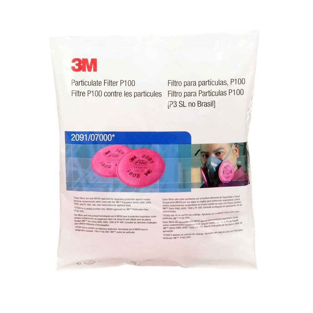 3M 2091 P100 Class Bayonet-Style Connection Particulate Filter 2 Pieces, large image number 7
