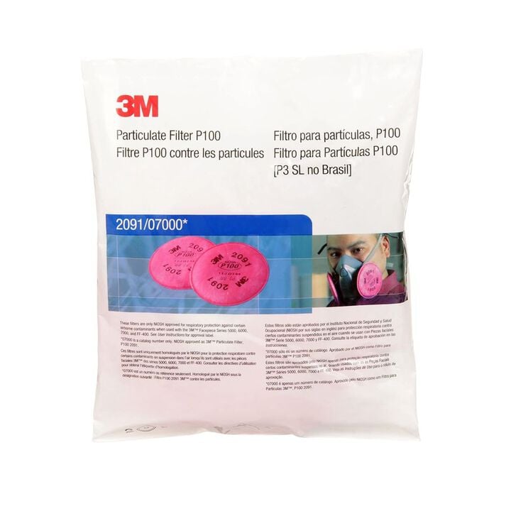3M 2091 P100 Class Bayonet-Style Connection Particulate Filter 2 Pieces, large image number 6