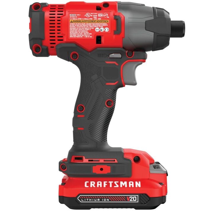 CRAFTSMAN V20* Cordless 1/4 Inch Impact Driver 2 Battery Kit, large image number 9