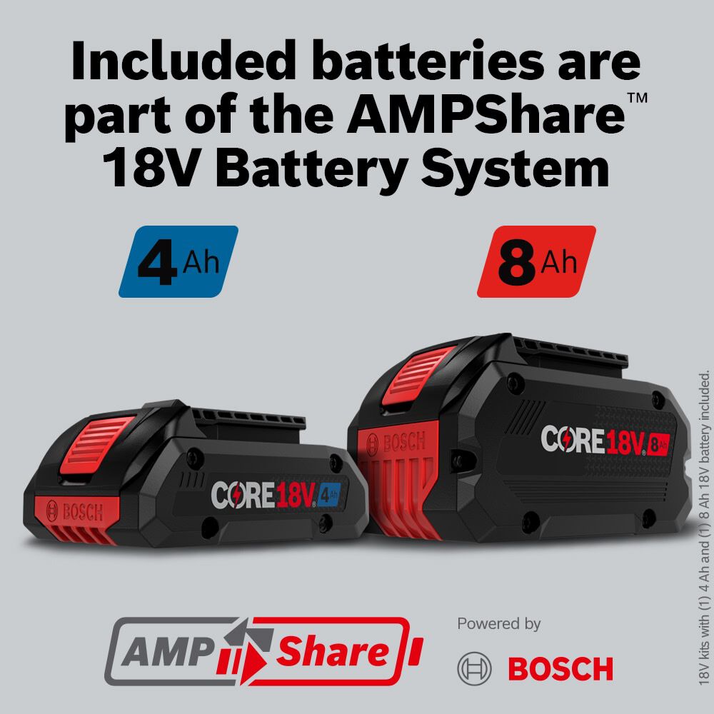 Bosch 18V 2-Tool Combo Kit - Impact Driver, 1/2-Inch Hammer Drill/Driver, 1 CORE18V 8Ah Battery, 1 CORE18V 4Ah Compact Battery, large image number 19