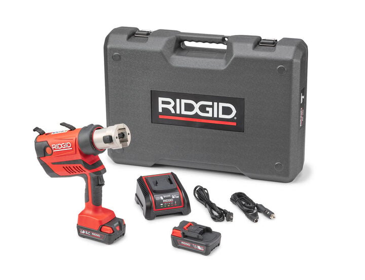 Ridgid RP 350 ProPress Pressing Tool Kit with 1/2 Inch - 1 Inch MegaPress Jaws