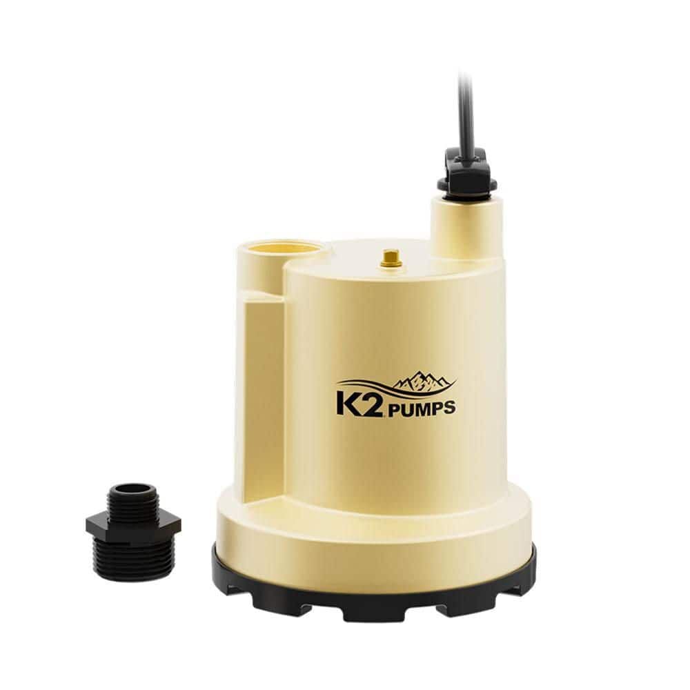 K2 Pumps 1/4 HP 115V Professional Grade Cast Aluminum Submersible Utility Pump, large image number 1