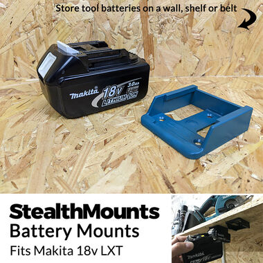 Stealthmounts Battery Mount Makita LXT 18V Blue 6pk, large image number 1
