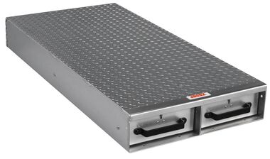 Crescent JOBOX 2 Drawer Long Floor Heavy-Duty Aluminum Drawer Storage 24inW x 6inH x 50inL