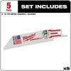 Milwaukee 4 in. 14 TPI Thin Kerf SAWZALL Blades 5PK, small image number 2