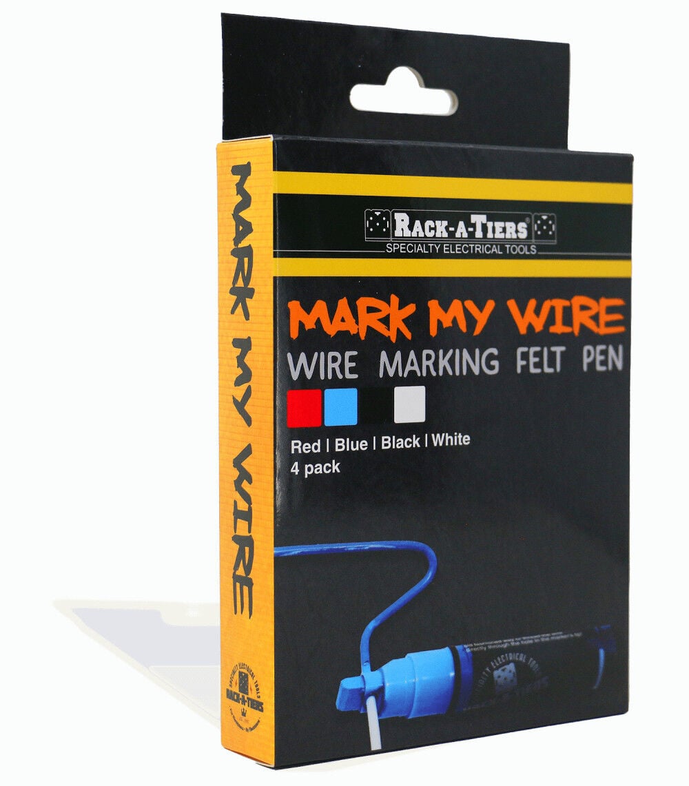 Rack-A-Tiers Mark My Wire Black/Blue/Red/White Wire Marking Felt Pen- 4 Pack, large image number 3