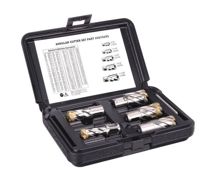 Fein HSS Annular Cutter Set 9/16 in to 1-1/16 in 1 in Depth - 5 Piece