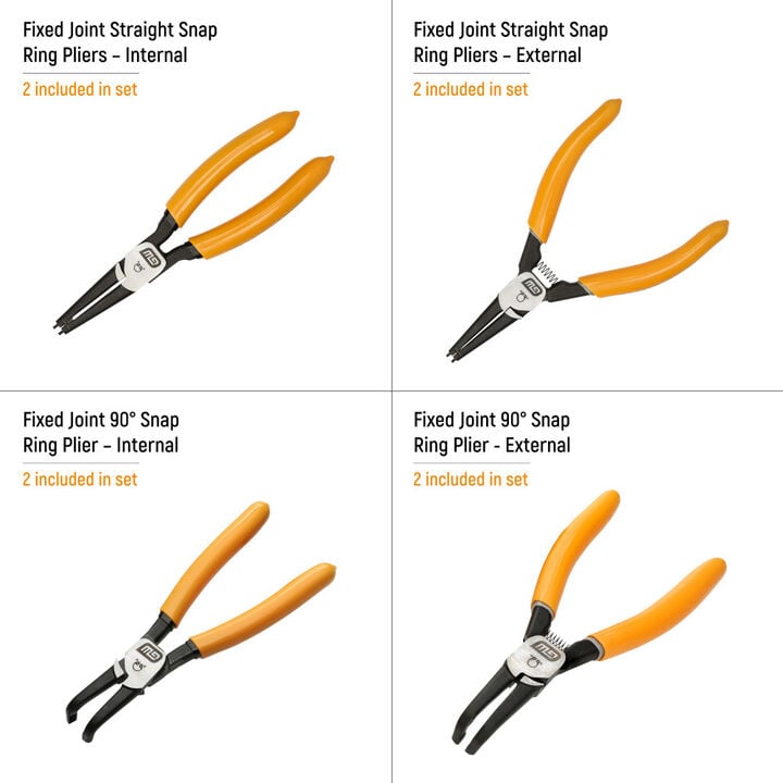 GEARWRENCH Fixed Joint Internal External Snap Ring Pliers Set 8 Pieces, large image number 2