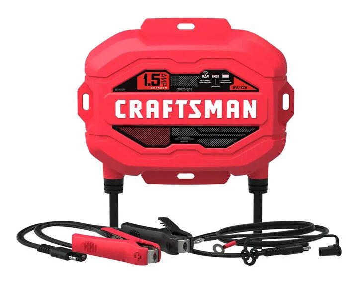 CRAFTSMAN 1.5A Automotive Battery Charger and Maintainer for 6V and 12V Batteries