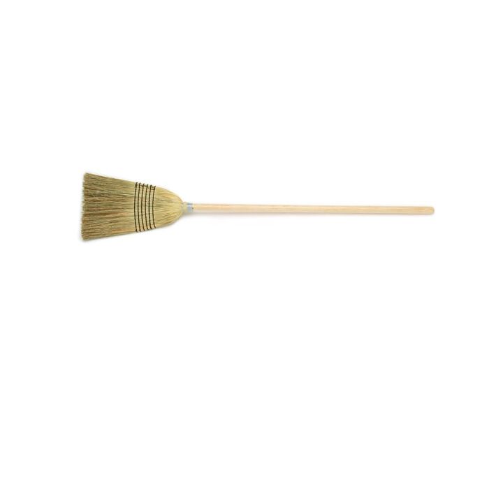 Harper 12 In. Mixed Corn Fiber Janitor Broom with Wood Handle for Indoor Sweeping, large image number 2