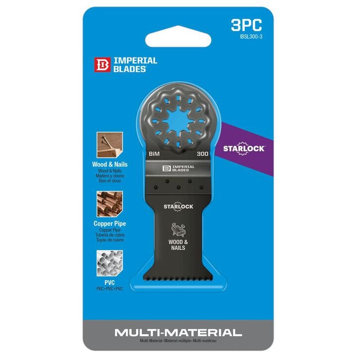 Imperial Blades Starlock 1 3/8in Standard Wood & Nails Blade 3pc, large image number 3