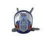MSA Safety Works Advantage 3200 Silicone Full-Facepiece Respirator, Blue and Gray, Small, small image number 1