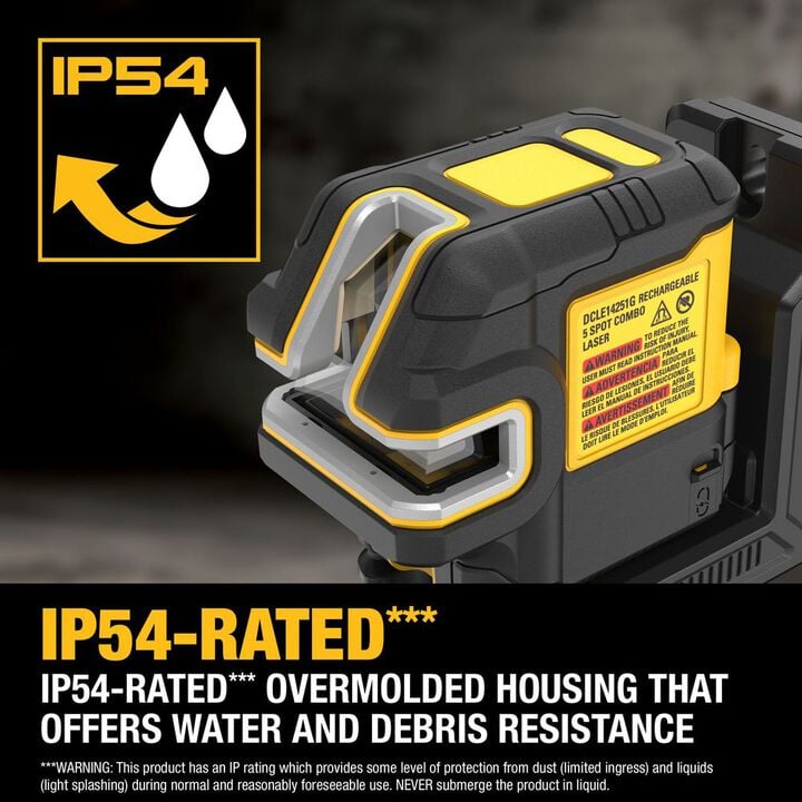 DEWALT USB Rechargeable Green 5 Spot & Cross Line Laser Base Kit, large image number 8