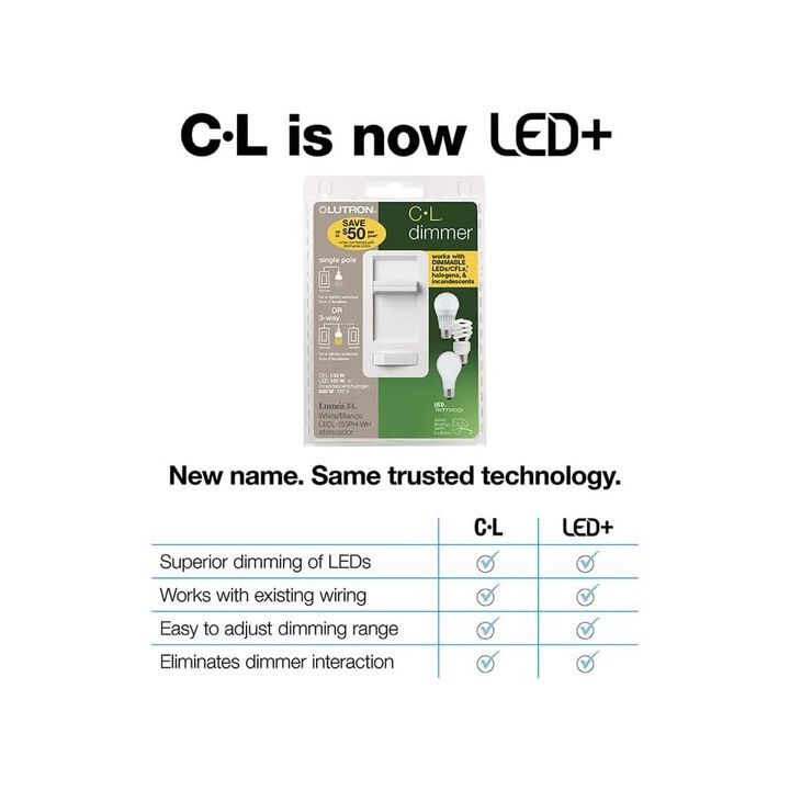 Lutron Lumea 120V 150W 1P Slide Dimmer Switch, large image number 3