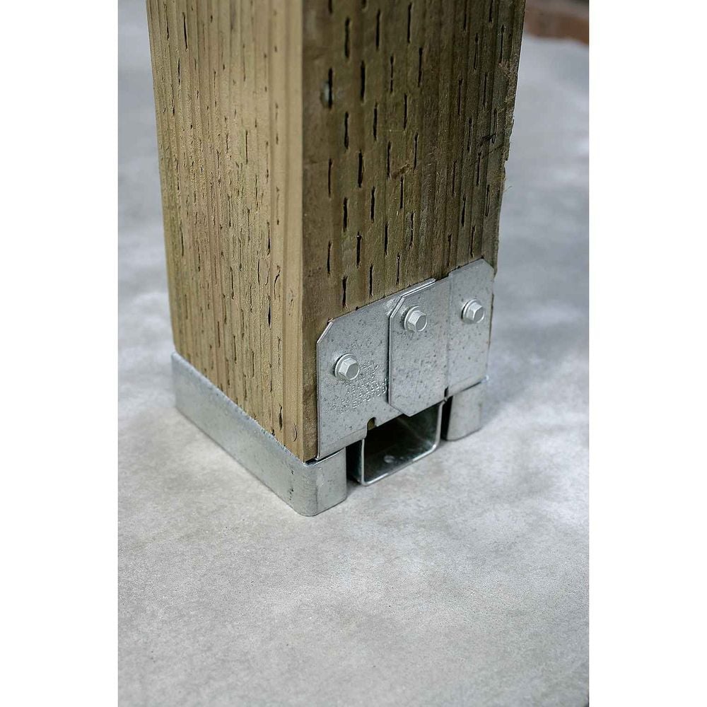 Simpson Strong-Tie 16 Gauge 4 x 4 ZMAX Coating ABA Adjustable Post Base, large image number 4