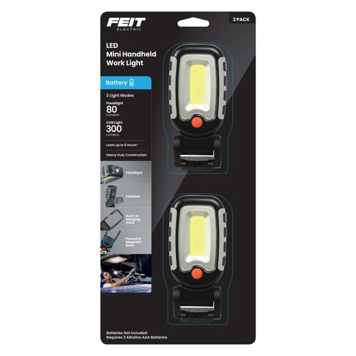 Feit Electric 300 Lumens 6500K Adjustable Handheld LED Work Light 2 Pieces, large image number 2