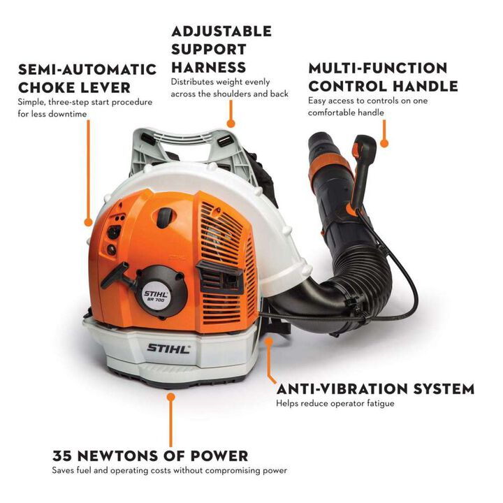 Stihl BR 700-Z 912 CFM 64.8cc Cordless Gas Powered Backpack Blower, large image number 1