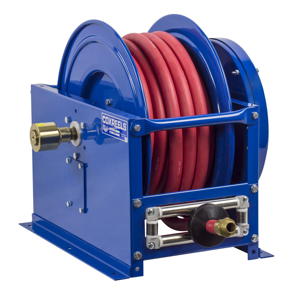 Coxreels Hose Reel Single Hose Spring Rewind for Fuel 3/4in ID 100' Fuel Hose 300 PSI, large image number 1