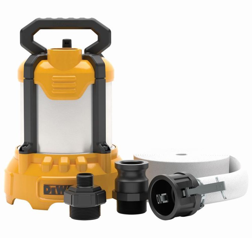 DEWALT Submersible Utility Pump 1/3 HP Aluminum with Hose Kit, large image number 2