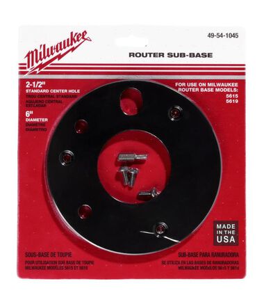 Milwaukee 6 in. Diameter 2-1/2 in. Center Hole Sub-Base, large image number 0
