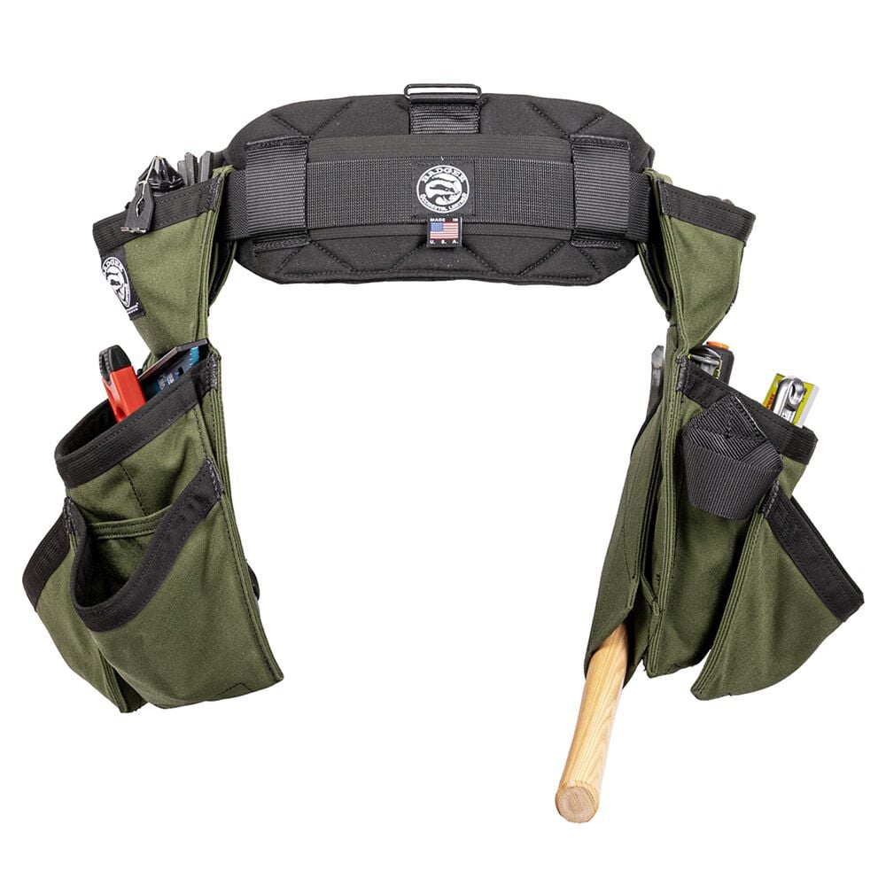 Badger Tool Belts Carpenter Tool Belt Set – Olive Size Small – 461055 SM